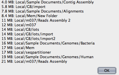 Screenshot of Find Big Folders