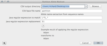 Screenshot of SeqPartitioner