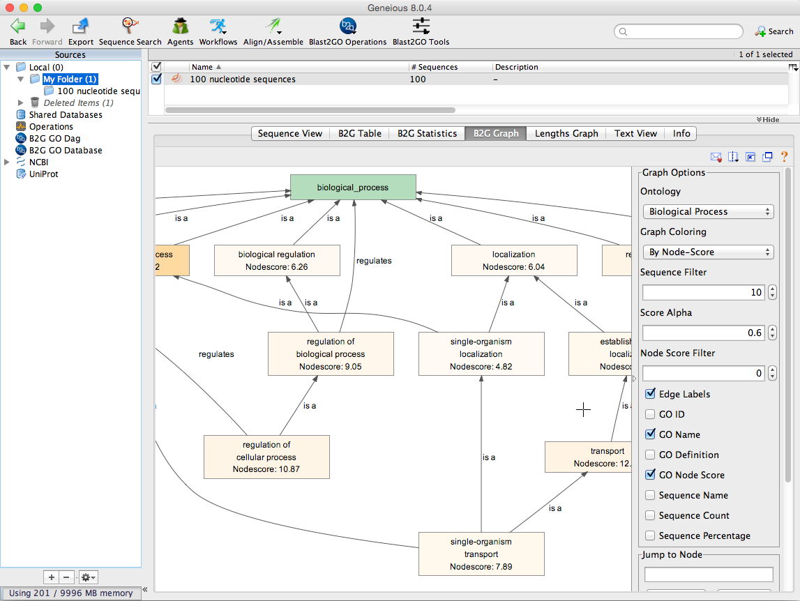 Screenshot of Blast2GO Pro Plugin